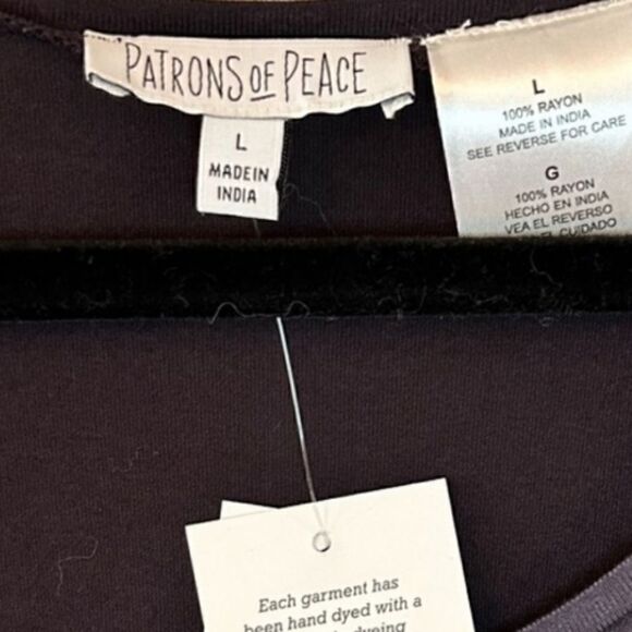 Patrons Of Peace Grey Ombre Hi Low Top Size L New with tags - Picture 3 of 3